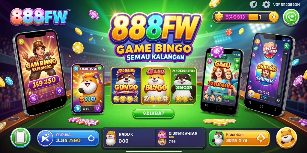 Tampilan gameplay seru dan interaktif dari aplikasi Bingo 888FW.