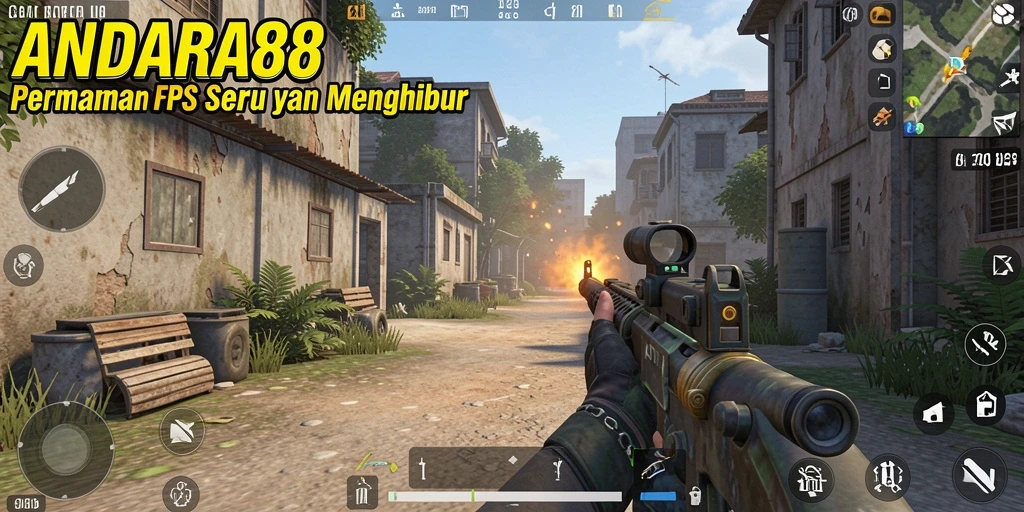 Tampilan gameplay ANDARA88 yang menegangkan dengan aksi tembak menembak yang intens.