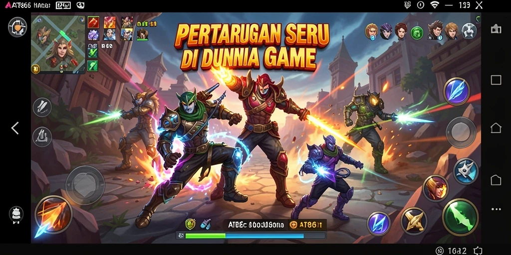 Tampilan gameplay seru AT866 dalam pertarungan Fighting.