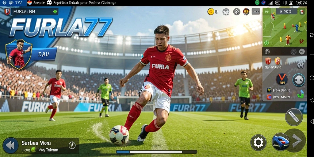 Gameplay seru dalam FURLA77 dengan tindakan sepak bola nyata.