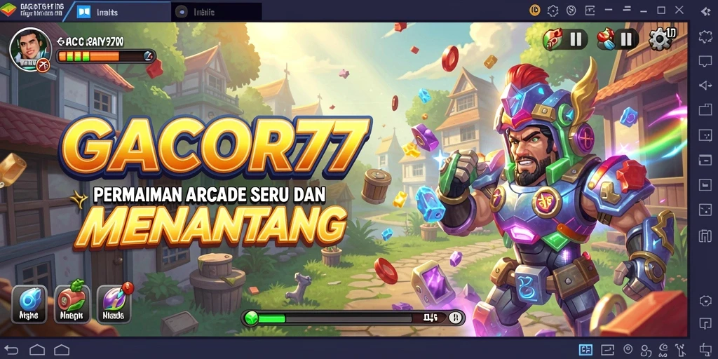 Screenshot GACOR77 menampilkan aksi gameplay arcade yang seru.