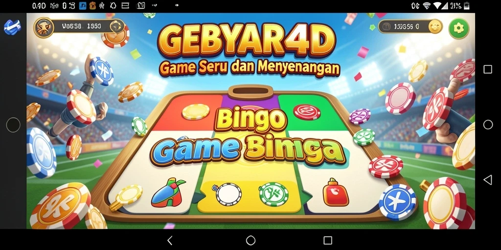Tampilan gameplay seru GEBYAR4D yang penuh warna.