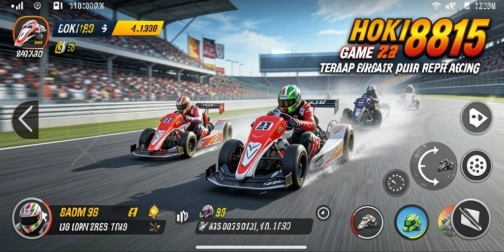 Tampilan gameplay HOKI8815 dengan balapan yang mendebarkan dan grafis menawan.