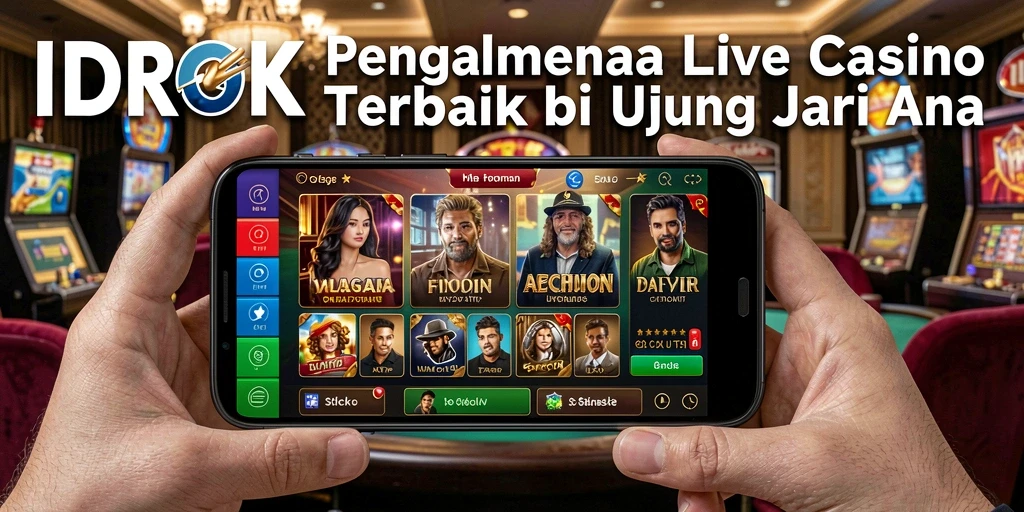 Tampilan gameplay Live Casino yang mendebarkan di aplikasi IDROK.