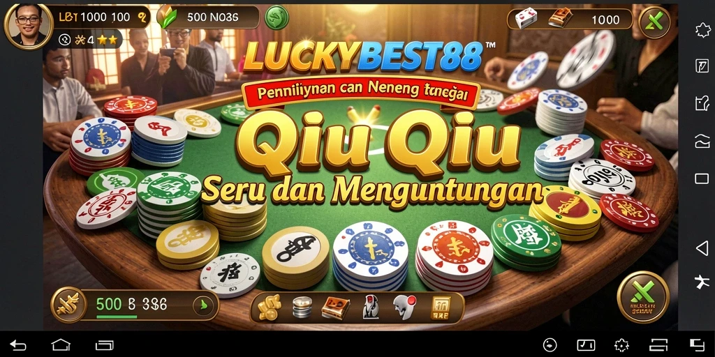 Tampilan gameplay seru dari LUCKYBEST88 saat bermain QiuQiu.
