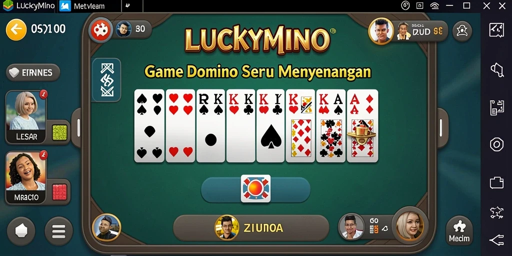 Tampilan gameplay seru di LUCKYMINO dengan fitur interaktif.