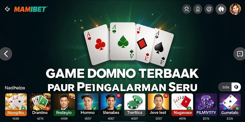 Tampilan gameplay seru MAMIBET dalam permainan Domino.