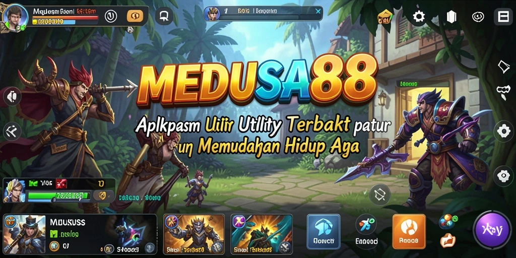 Tampilan antarmuka pengguna MEDUSA88 yang sederhana dan menarik.
