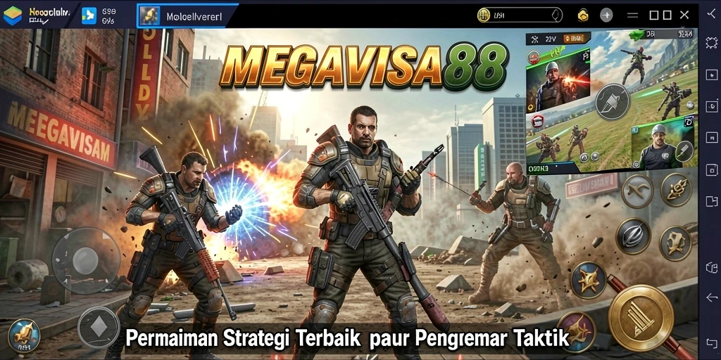Tampilan menegangkan dari pertempuran strategi dalam MEGAVISA88.