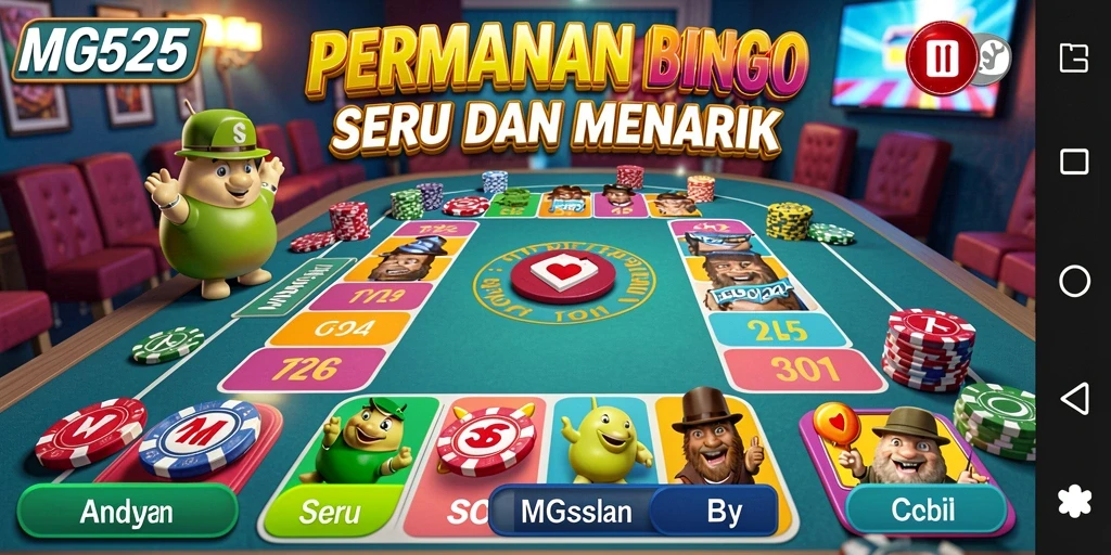 Tampilan permainan Bingo di MG525 yang menarik dan interaktif.