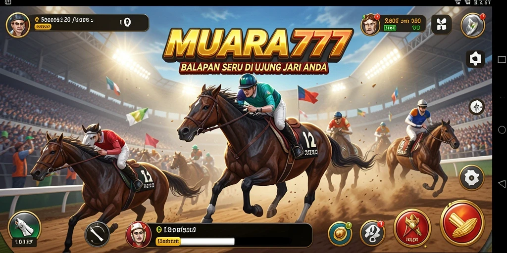 Tampilan gameplay seru dalam balapan MUARA777 yang menegangkan.