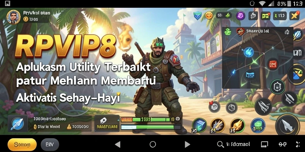 Tampilan antarmuka RPVIP8 yang intuitif dan mudah digunakan.