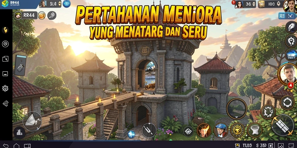 Gameplay menantang di RR44 saat melawan gelombang musuh.