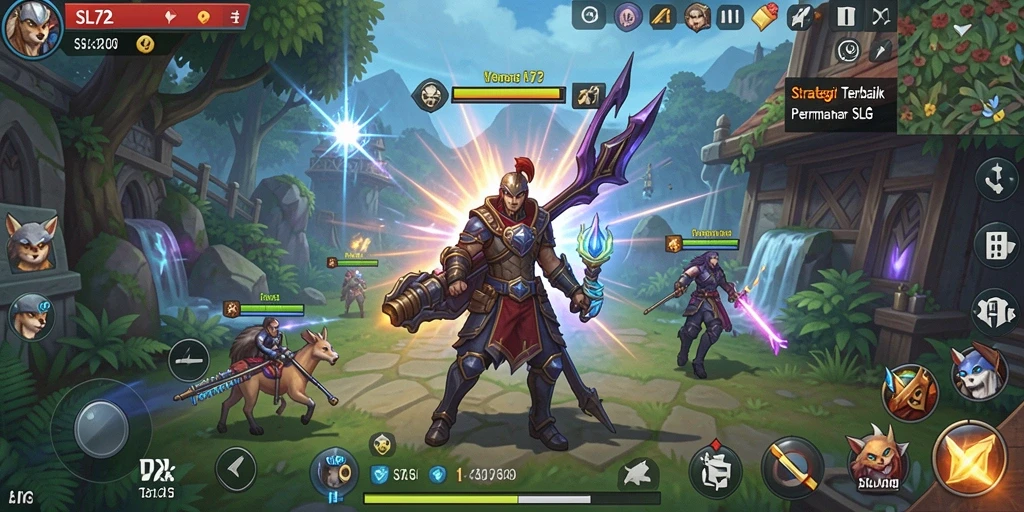 Tampilan penuh aksi gameplay SLG yang mendebarkan.