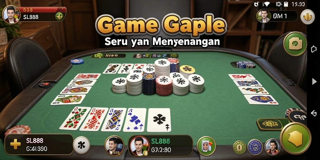 Tampilan gameplay SL888 yang seru dan interaktif di Gaple.