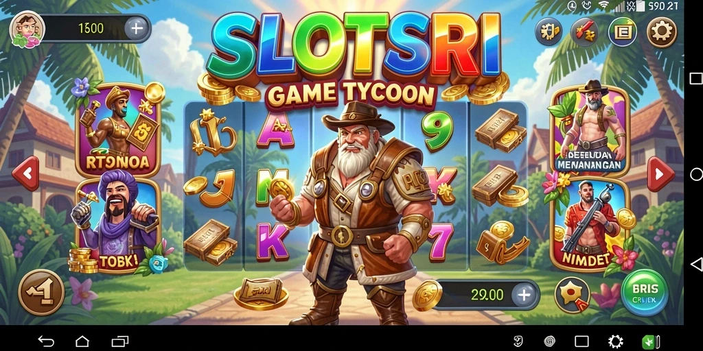 Tampilan gameplay SLOTSRI yang menarik dengan berbagai mesin slot.