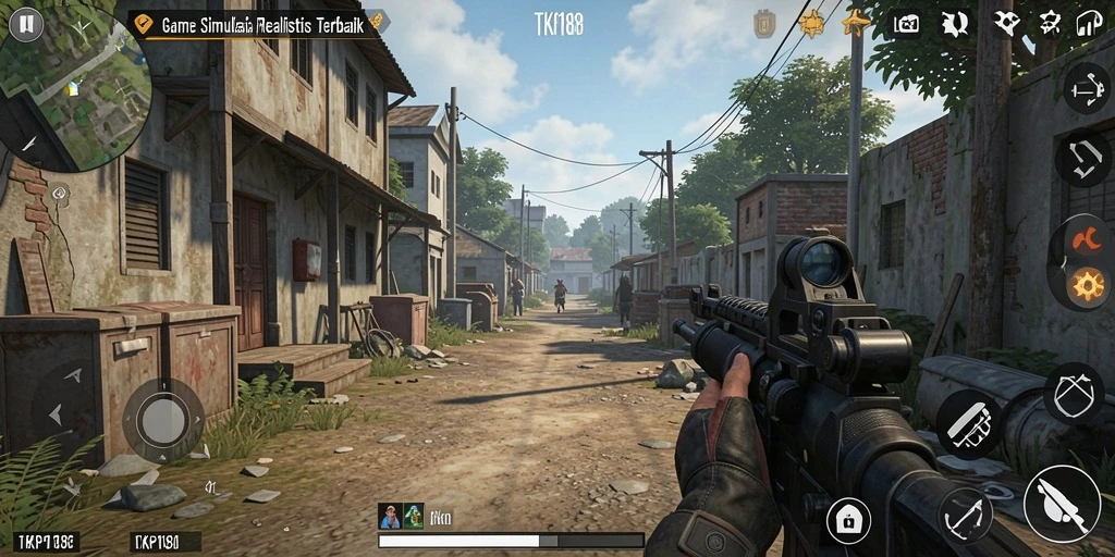 Tampilan gameplay menarik dari TKP188 dengan elemen simulasi.